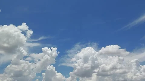 Beautiful Blue Sky with White Clouds Stock-Footage 334916614