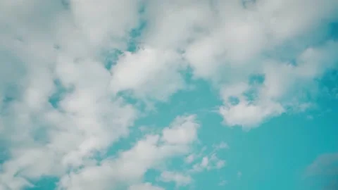 Beautiful blue sky with white clouds.blue sky background.video 4k. Stock Footage 139621565