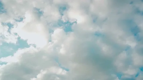Beautiful blue sky with white clouds.blue sky background.video 4k. Stock Footage 140260674