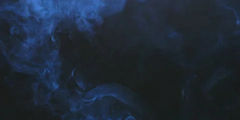 Beautiful blue smoke floating Stock Footage 247384832