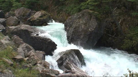 Beautiful Blue stream going down HD Video stock 40713259