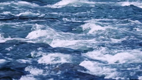 Beautiful blue waves of river Stock Footage 278511316