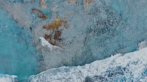 Beautiful Blue waves on seaside Stock Footage 277997787