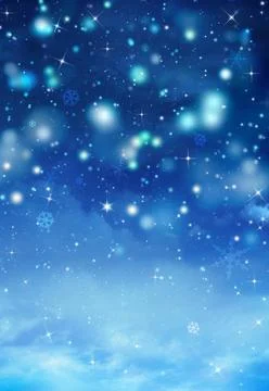 Beautiful blue winter background Stock Illustration
