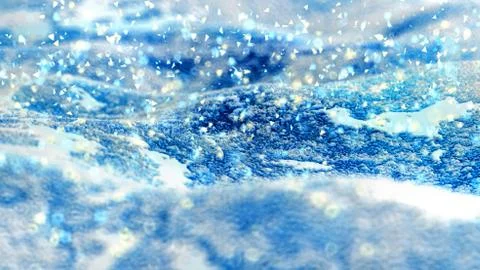 Beautiful blue winter background texture with snow. 3d illustration, 3d rende Stock Illustration