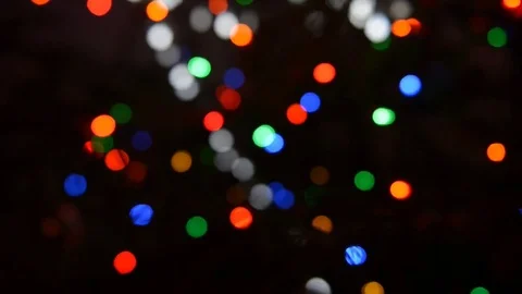 Beautiful blurry lights on a Christmas tree Stock Footage 82385367
