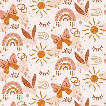 Beautiful Boho pattern design Illustrazione stock