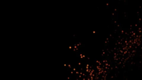 Beautiful bokeh background - dynamic swarm of golden red bokeh lights (4K) Video stock 124602617