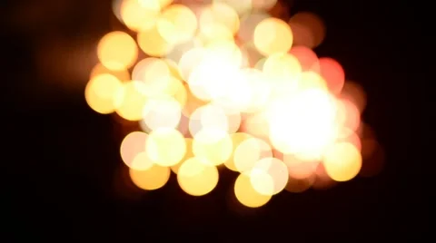 Beautiful bokeh of fireworks display Stock Footage 45679902
