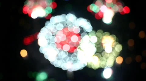 Beautiful Bokeh Of Fireworks Stock Footage 44988405