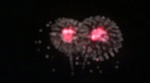 Beautiful Bokeh Of Fireworks Stock Footage 49592458