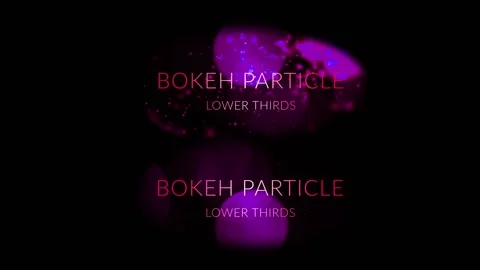 Beautiful Bokeh Particle Lower Thirds Stock After Effects