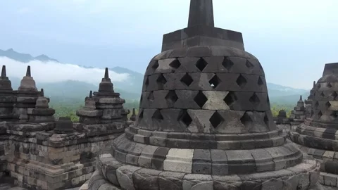 Beautiful borobudur Stock Footage 242789726