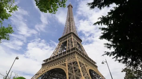 Beautiful bottom view of Eiffel Tower Stock Footage 170041139