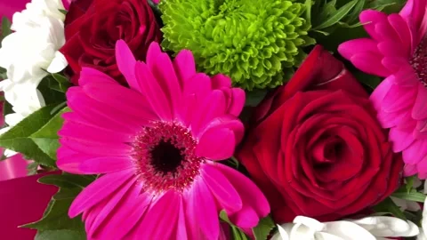 Beautiful bouquet of flowers Stock Footage 252467225
