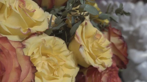 Beautiful bouquets of flowers Stock Footage 106571830