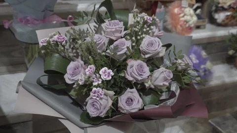 Beautiful bouquets of flowers Видео 106571966