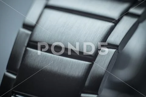 The beautiful bracelet for watch. Close up macro view Stock Photos