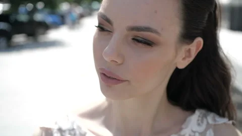 A beautiful bride close up Video stock 97845354