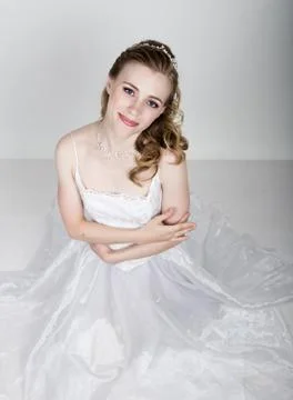 Beautiful bride funny posing, expressing different emotions. Beautiful bride Stock Photos