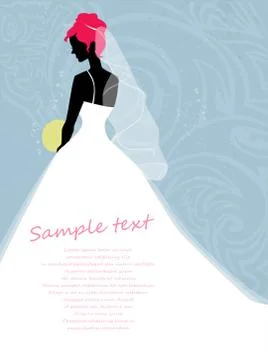 Beautiful bride Stock Illustration