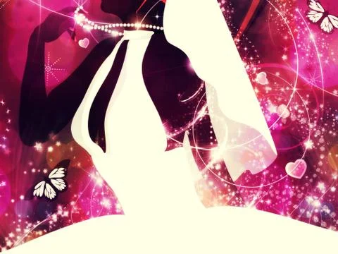 Beautiful bride Stock Illustration