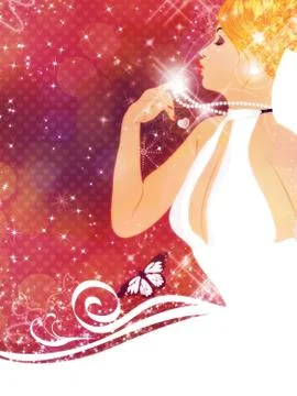 Beautiful bride Stock Illustration