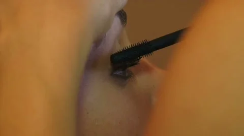 Beautiful Bride With Make-Up Stock Footage 52156264