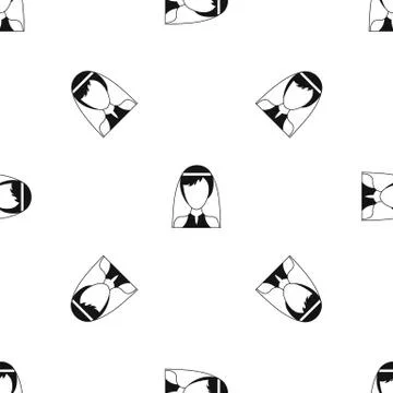 Beautiful bride pattern seamless black 스톡 일러스트