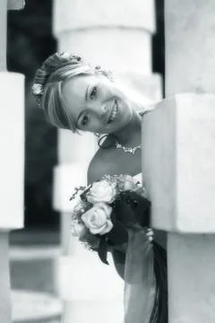 Beautiful bride Stock Photos
