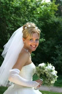 Beautiful bride Stock Photos