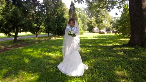 Beautiful bride with a sexy look Stock Footage 67343470