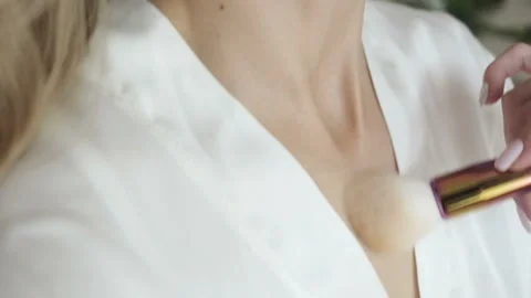 Beautiful bride wedding makeup and hairstyle. Stock Footage 85497312