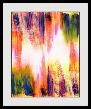 Beautiful bright abstract colorful pattern background with four side black bo Stock Illustration