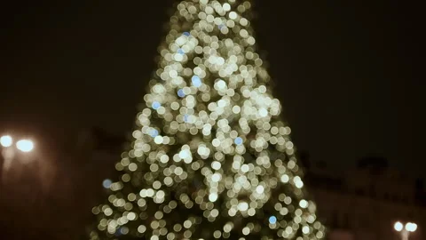 A beautiful bright Christmas tree Stock Footage 261394389