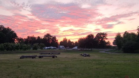 Beautiful bright sunset Stock Footage 312230645
