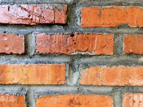 Beautiful brown brick wall texture or background. Stone wall background. Foto stock