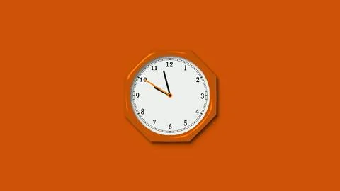 Beautiful brown color wall clock on pink background Stock Illustration