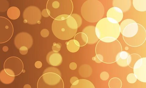 Beautiful brown gradient background with blur bokeh circles shiny lights. Stock Illustration