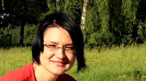 Beautiful brunette Stock Footage