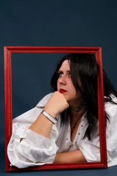 Beautiful brunette Stock Photos