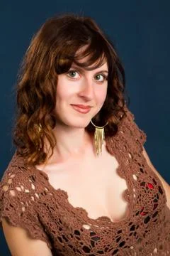 Beautiful brunette Stock Photos