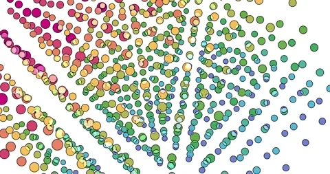 Beautiful bubble particles circle background. Circle abstract particles sponge Stock Footage 155422641