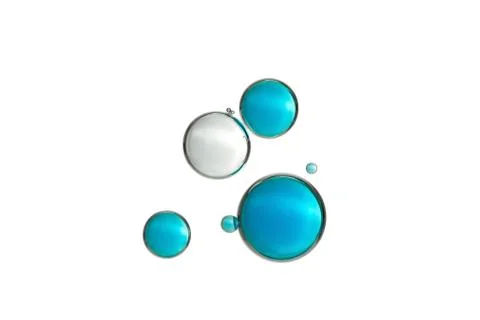 Beautiful bubbles over white Stock Photos