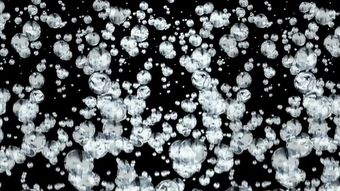 Beautiful Bubles Motion Loop with Alpha matte 4K.Realistic with Macro camera Video stock 122353137