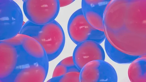 Beautiful Bubles Motion Loop with Alpha matte 4K.Realistic with Macro camera Stock Footage 128638201