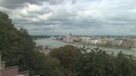 The beautiful Budapest skyline Stock Footage 12414770