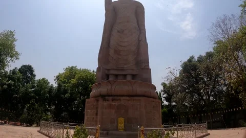 Beautiful Buddhist Monastery Architecture In Sarnath Varanasi Stock Footage 346458021