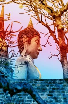 Beautiful Buddhist statue Stock Photos
