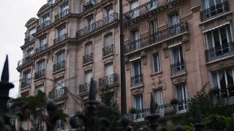 Beautiful building in the Eiffel Tower district in Paris, France Stock Footage 170467271